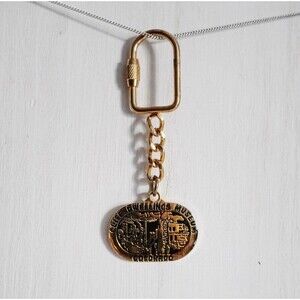 Cliff Dwellings Museum Souvenir Colorado Keychain Gold Tone